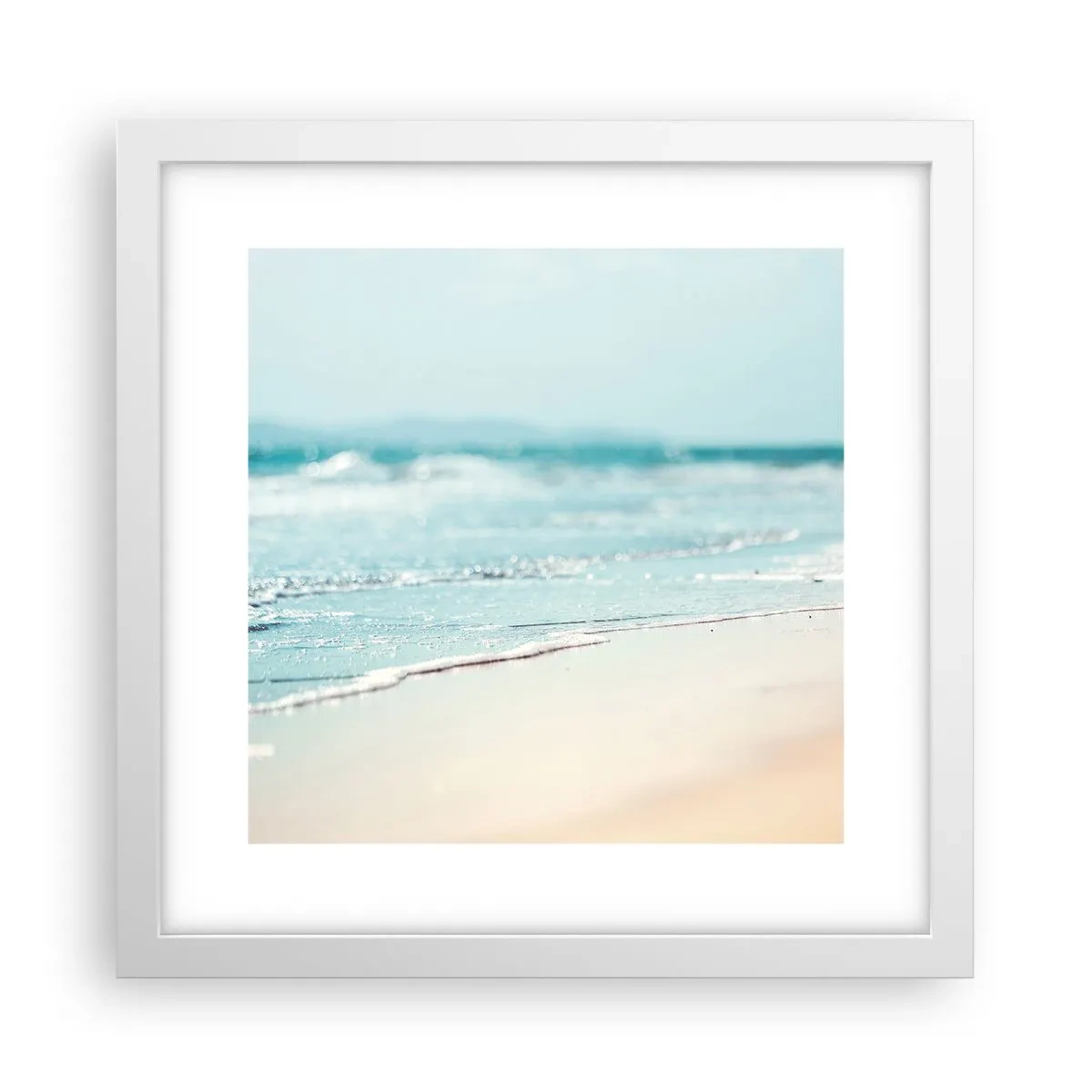 Pôster em moldura branca - Calor e ruído - 30x30 cm