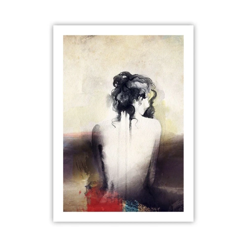 Pôster - Linhas suaves, formas ovais - 50x70 cm