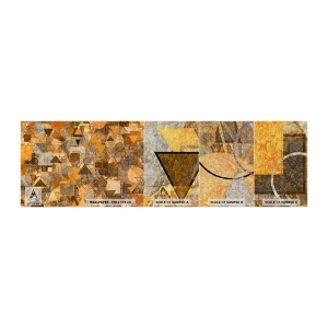 Amostra de papel de parede Premium Canvas - O mundo em forma - Abstração, Pedaço, Padrão Moderno - 100x30 cm