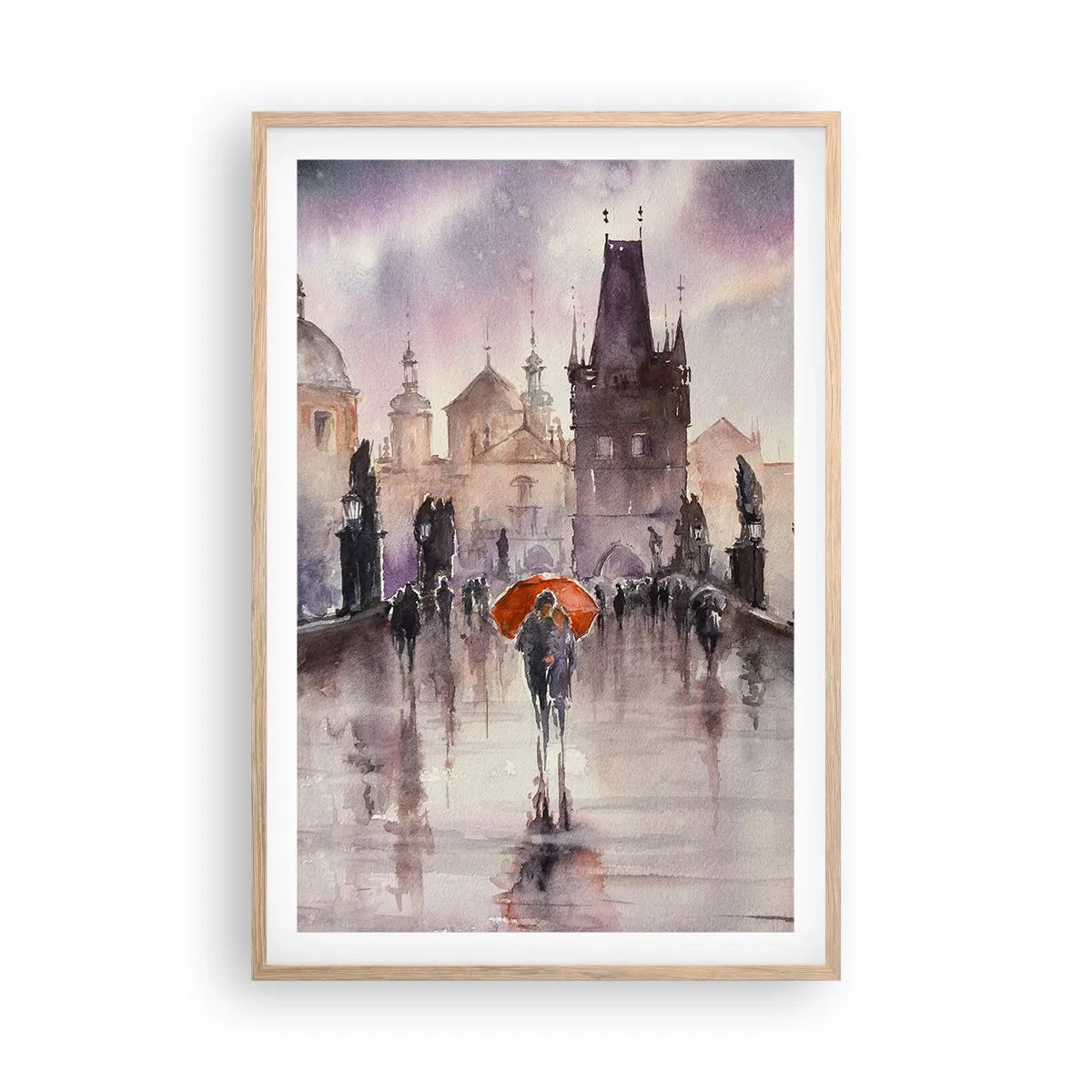 Pôster com moldura de carvalho claro - Pessoas não mudam - 61x91 cm