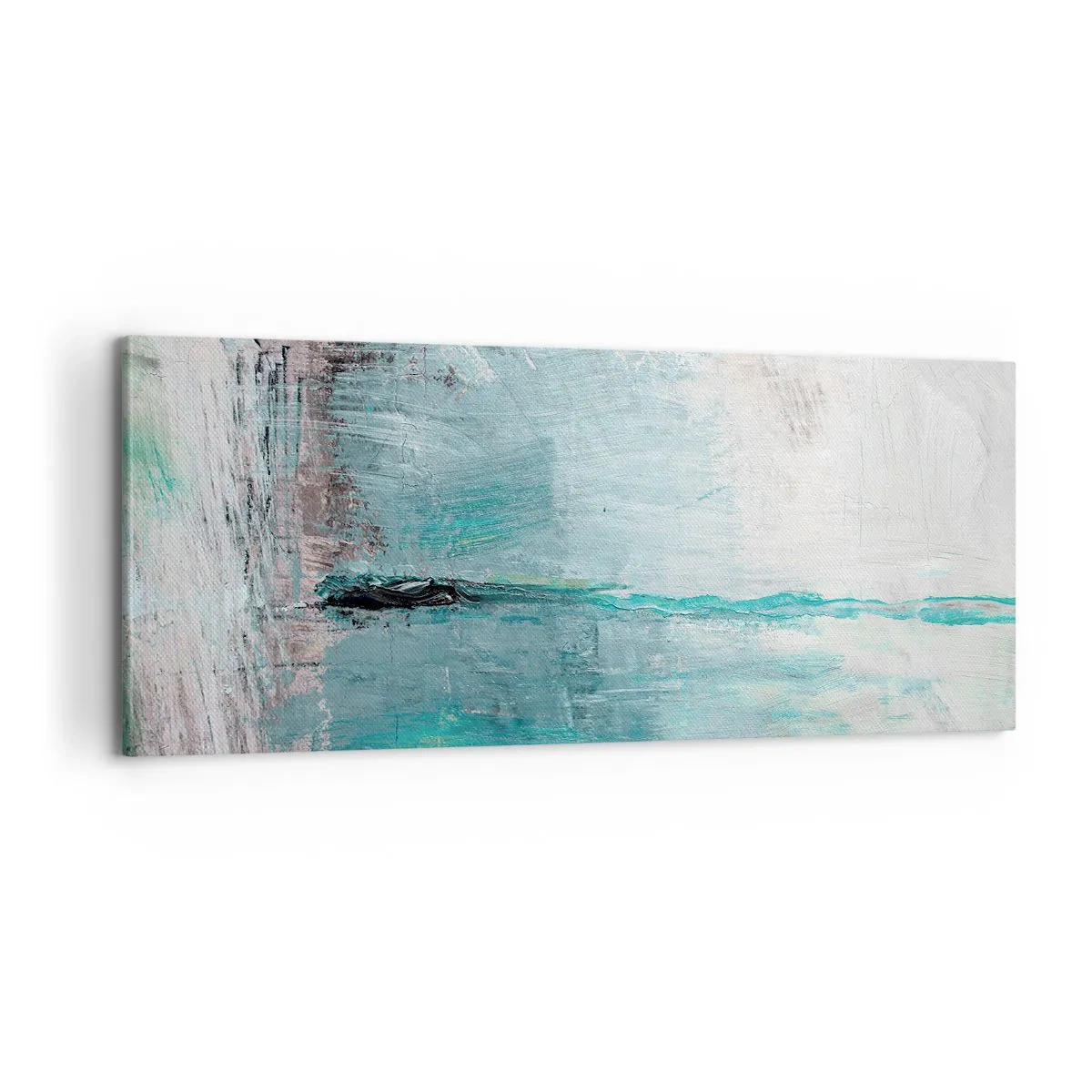 Quadro em tela - Horizontalmente em azul - 100x40 cm
