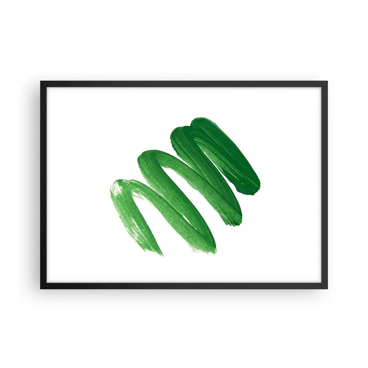 Pôster com moldura preta - Piada verde - 70x50 cm