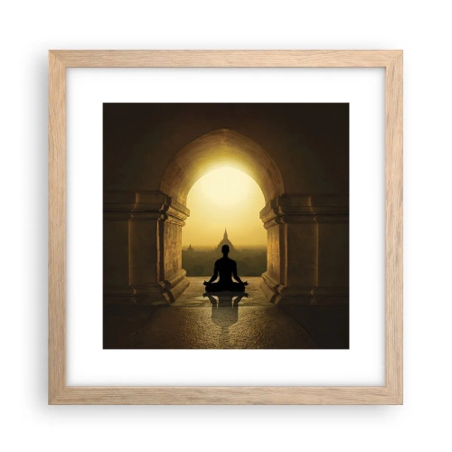 Pôster com moldura de carvalho claro - Harmonia completa - 30x30 cm