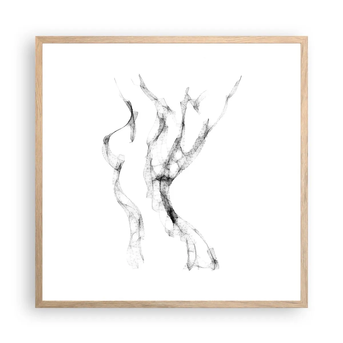 Pôster com moldura de carvalho claro - Bonita e forte - 60x60 cm