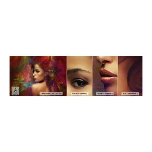 Amostra de papel de parede autocolante Deluxe Sticker - Mais bonito do que um arco-íris, tão delicado como um nevoeiro - Mulher, Rosto de mulher, Corpo - 100x30 cm