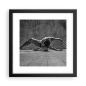 Pôster com moldura preta - Simetria encontrada - 30x30 cm