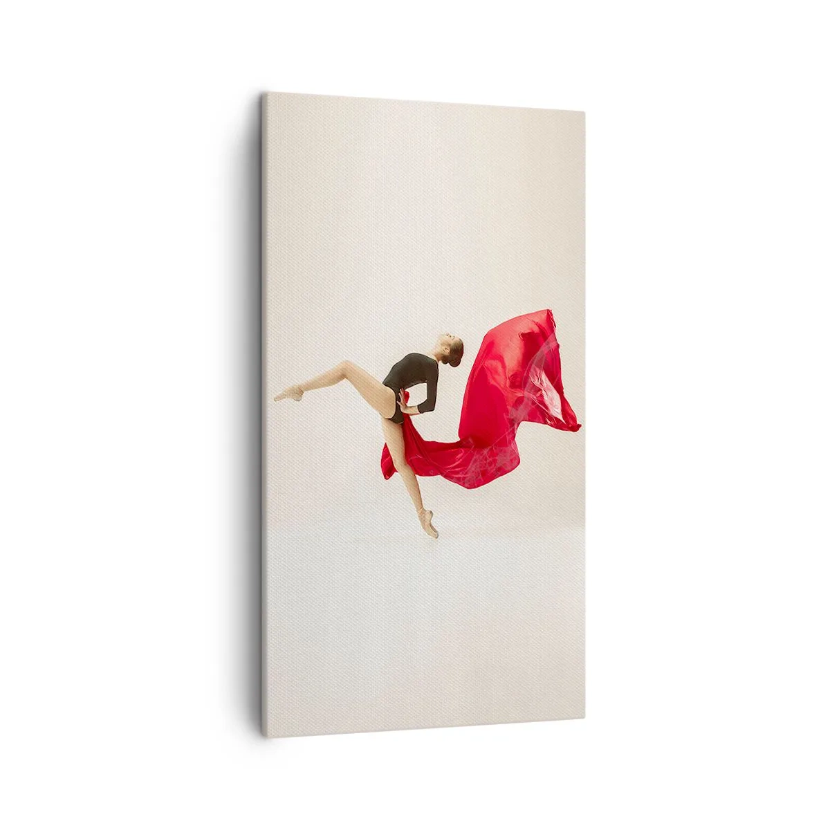 Quadro em tela - Vermelho e preto - 45x80 cm