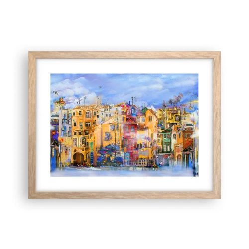 Pôster com moldura de carvalho claro - Estamos juntos - 40x30 cm