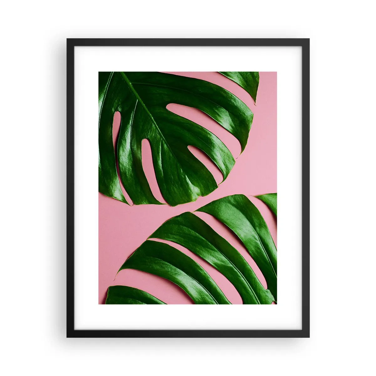 Pôster com moldura preta - Encontro verde - 40x50 cm