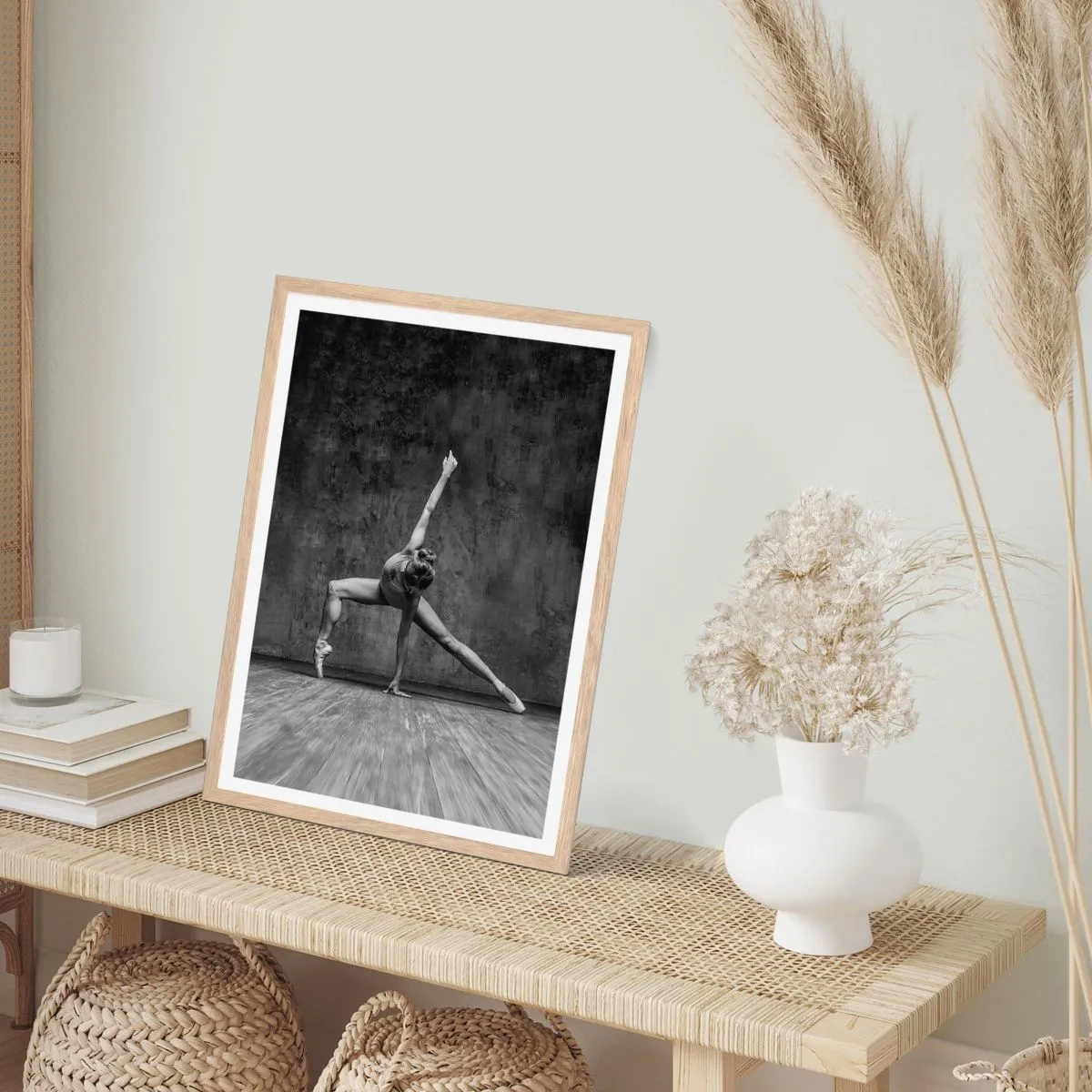 Pôster com moldura de carvalho claro - O equilíbrio ideal - 30x40 cm
