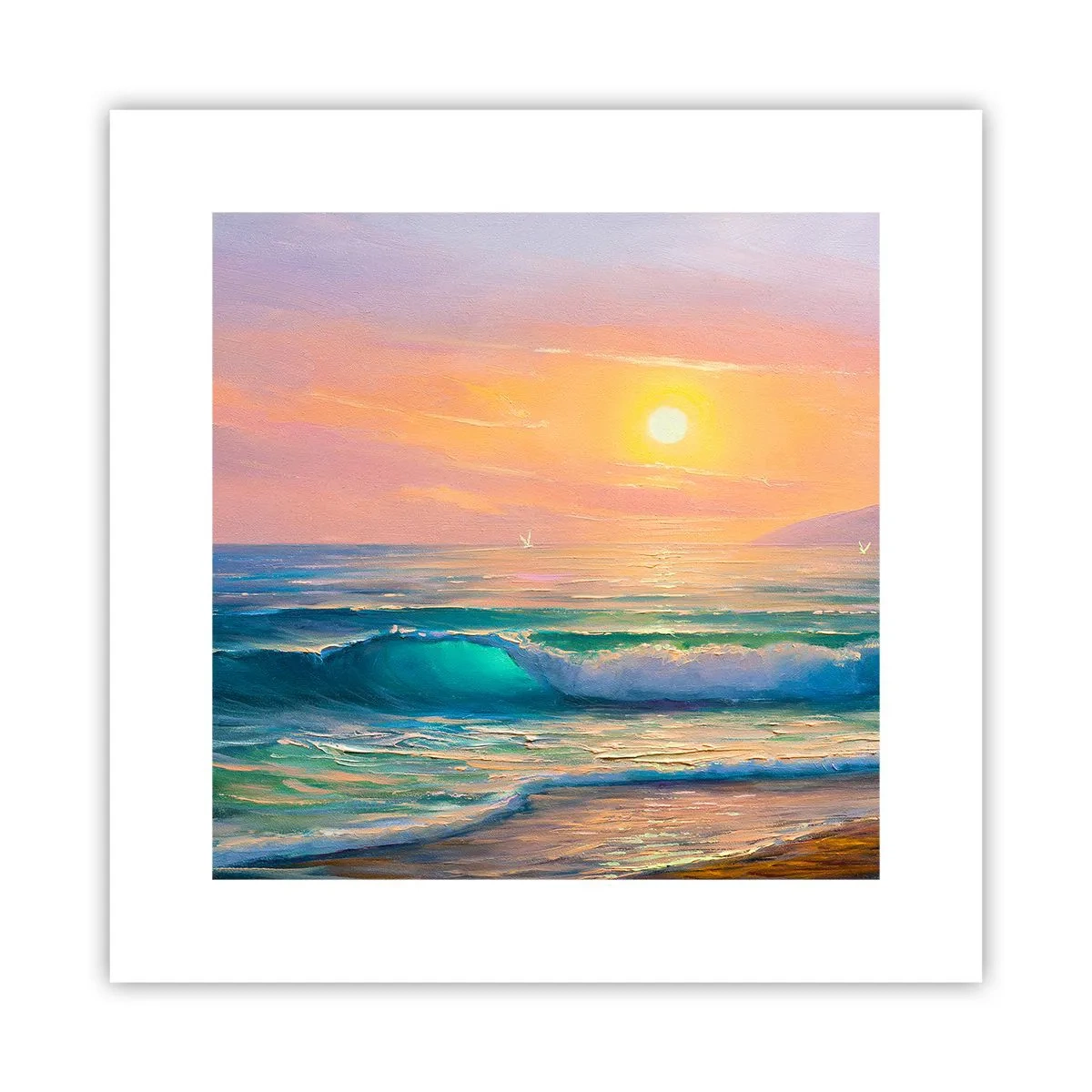 Pôster - O canto turquesa das ondas - 30x30 cm