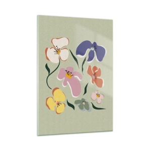 Quadro em vidro - Amores-perfeitos para seu irmão - 50x70 cm