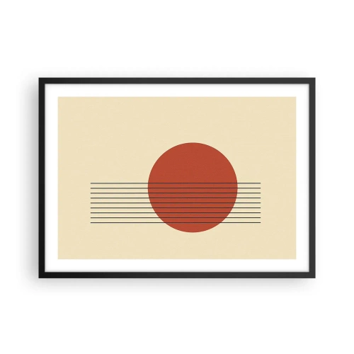 Pôster com moldura preta - Em círculo e mais além - 70x50 cm