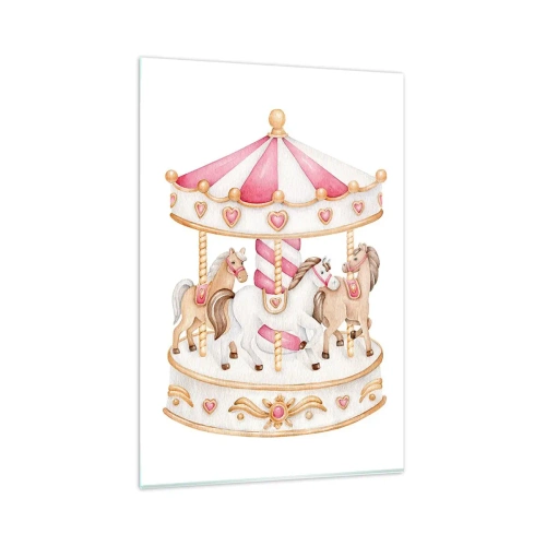 Quadro em vidro - O doce mundo da infância - 80x120 cm