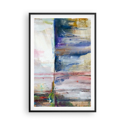 Pôster com moldura preta - Impressões coloridas e associações - 61x91 cm