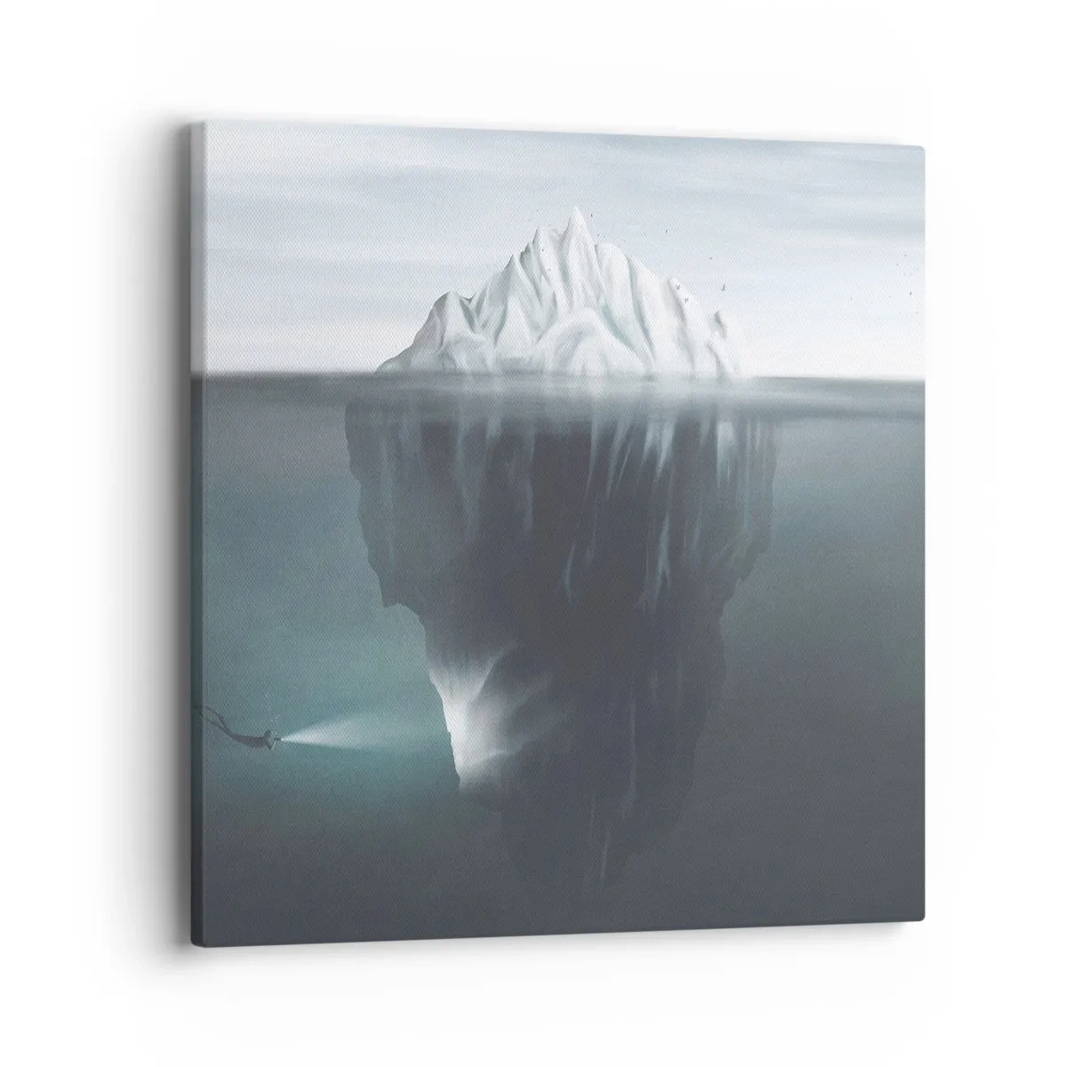 Quadro em tela - Mistério subaquático - 40x40 cm