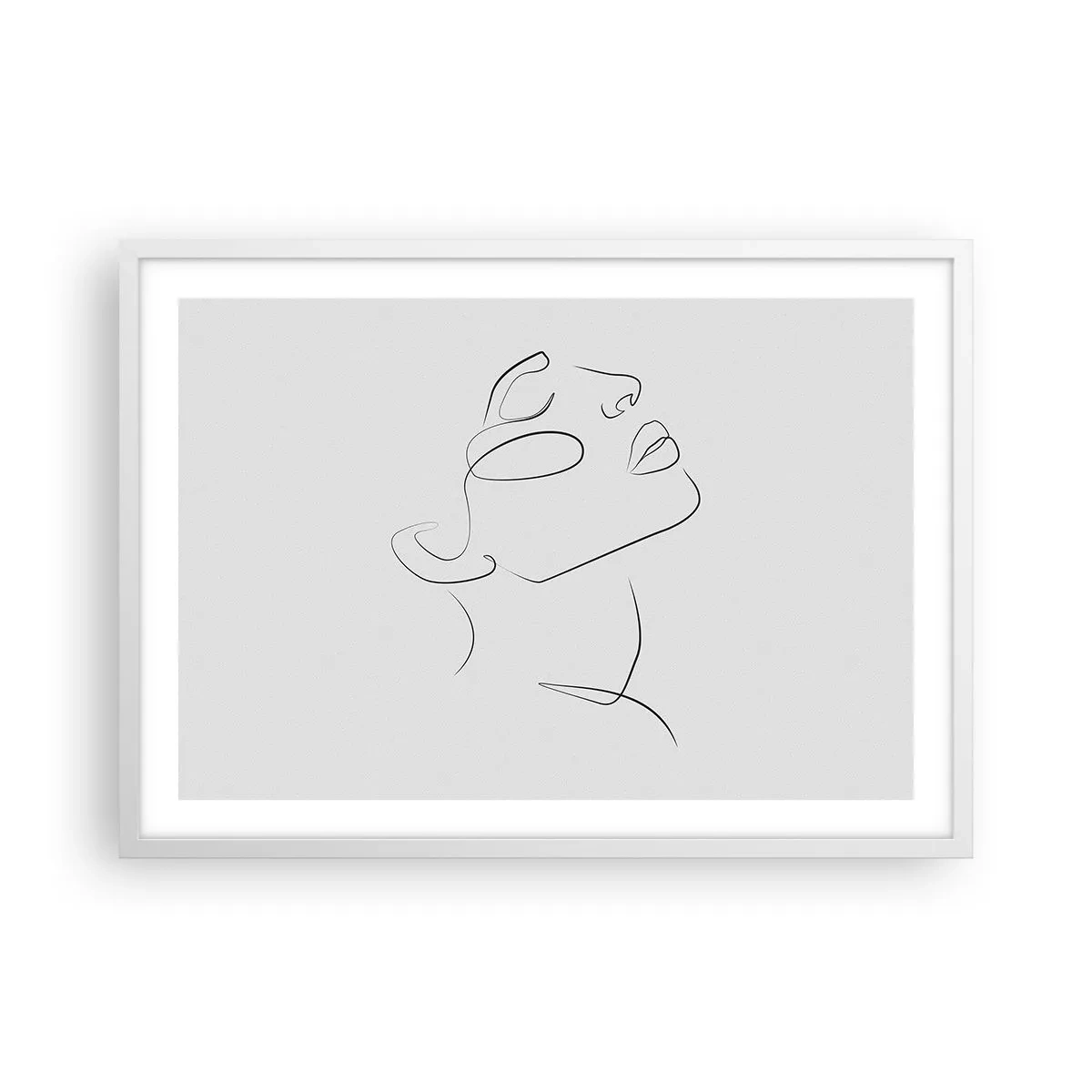 Pôster em moldura branca - Os meandros dos sonhos - 70x50 cm