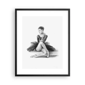Pôster com moldura preta - Encantada pela dança - 40x50 cm