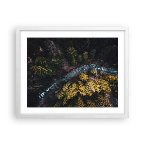 Pôster em moldura branca - Rápido e cada vez mais rápido - 50x40 cm