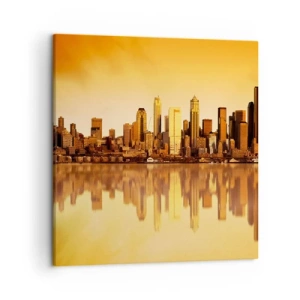 Quadro em tela - Silêncio da metrópole - 50x50 cm