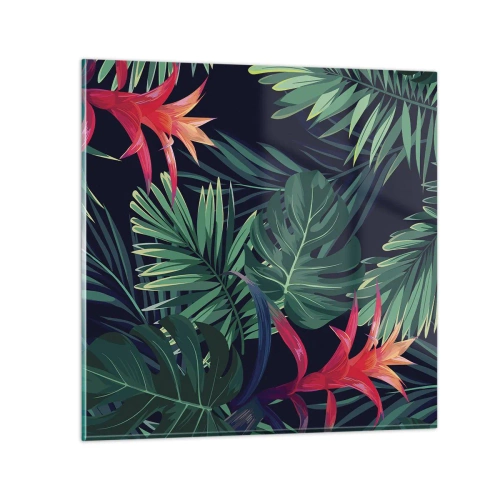 Quadro em vidro - Queimar em verde - 70x70 cm
