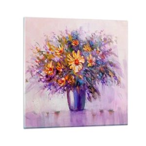 Quadro em vidro - Cheiro agradável, aparência agradável - 30x30 cm