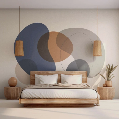Papel de Parede Premium Sand - Gotas de cor - Abstração, Pedaço, Gráficos - 150x105 cm