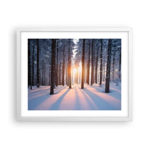 Pôster em moldura branca - Preto no branco - 50x40 cm