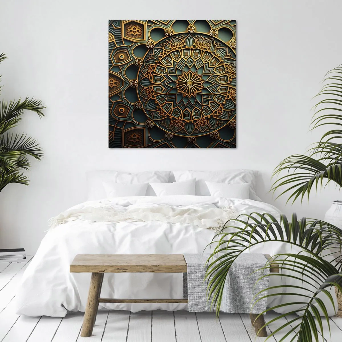 Quadro em tela - Em uma atmosfera árabe - 70x70 cm