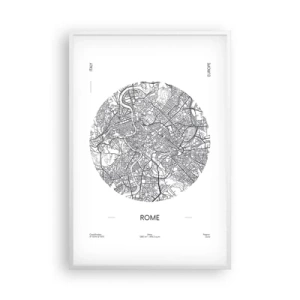 Pôster em moldura branca - Anatomia de Roma - 61x91 cm