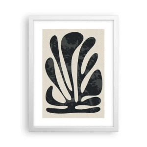 Pôster em moldura branca - Abstração com vários dedos - 30x40 cm