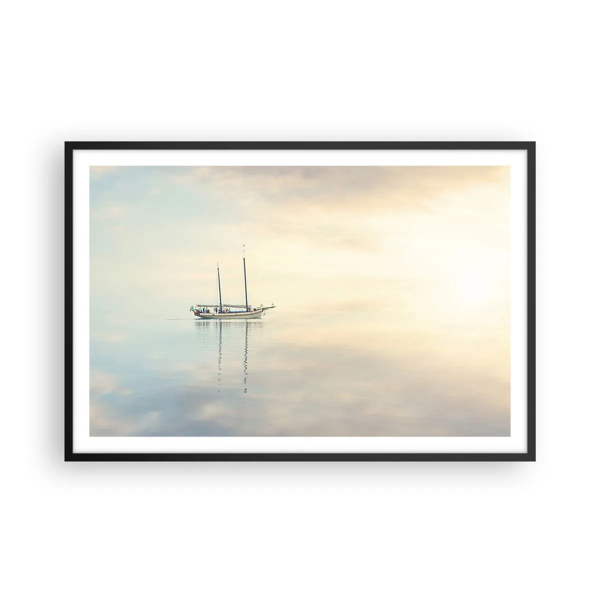 Pôster com moldura preta - Num mar de silêncio - 91x61 cm