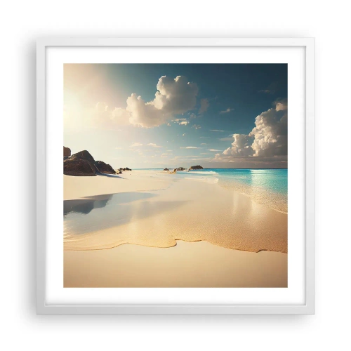 Pôster em moldura branca - Um dia de sonho - 50x50 cm