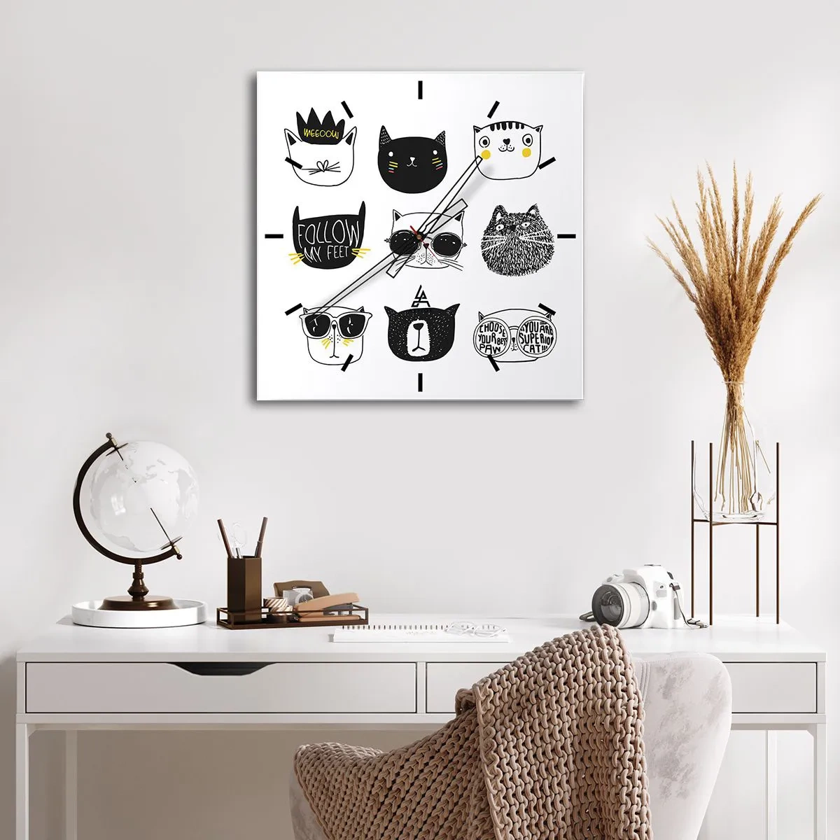 Relógio de parede - Relógio em vidro - Todos os outros - 40x40 cm