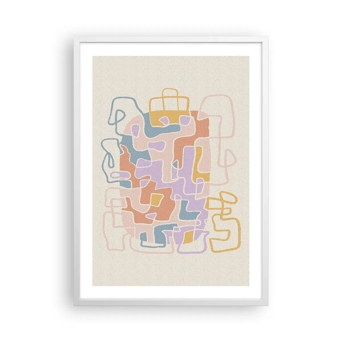 Pôster em moldura branca - Labirinto – uma aventura alegre - 50x70 cm