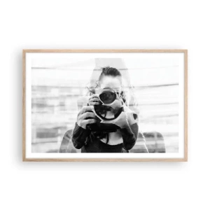 Pôster com moldura de carvalho claro - Criador e material - 91x61 cm