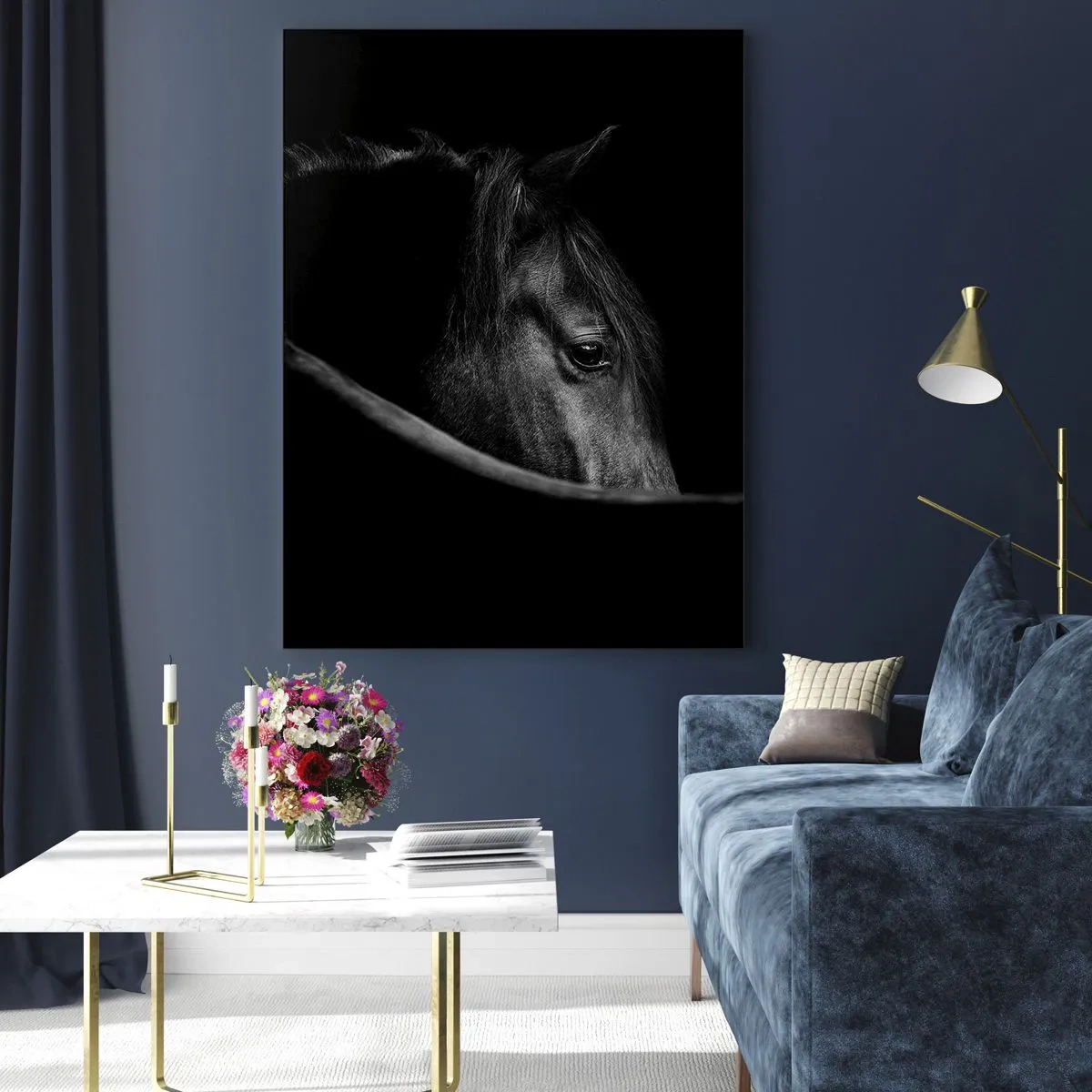 Quadro em vidro - Príncipe Negro - 50x70 cm