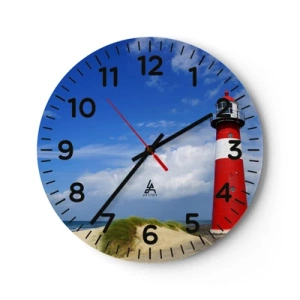 Relógio de parede - Relógio em vidro - Solidão dos sonhos - 30x30 cm