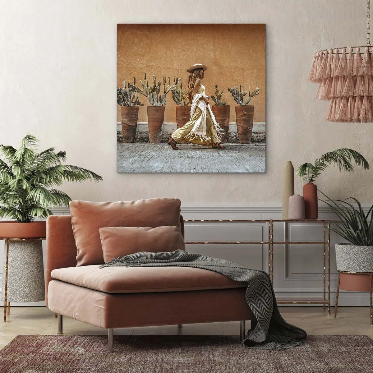 Quadro em tela - Estilo hippie - 40x40 cm