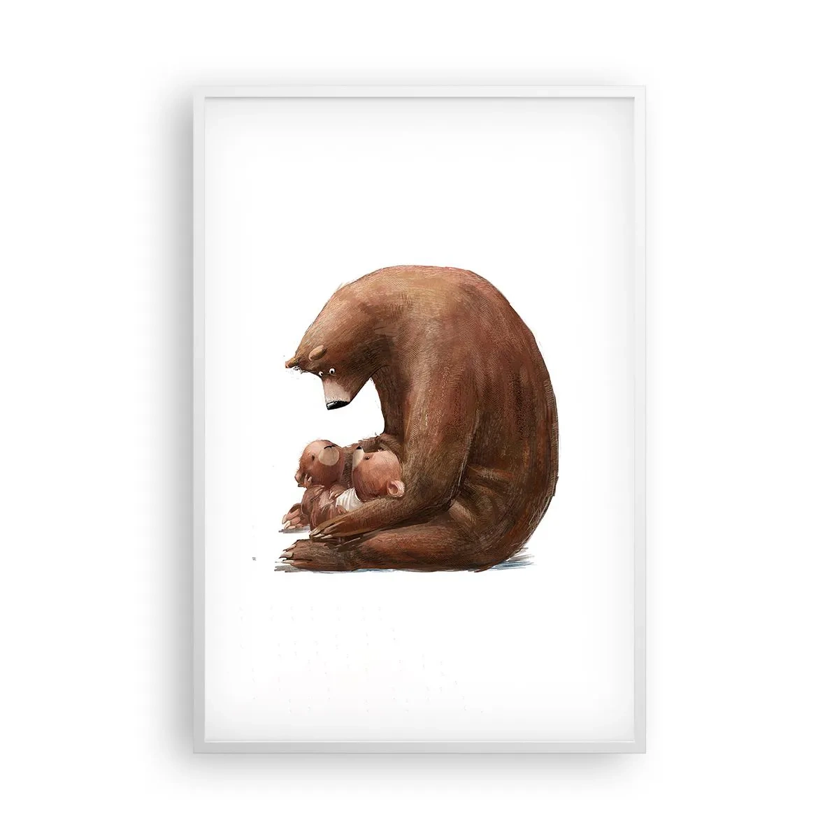 Pôster em moldura branca - Doces sonhos, crianças - 61x91 cm
