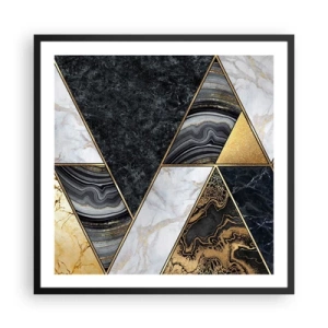 Pôster com moldura preta - Pedra por pedra - 60x60 cm