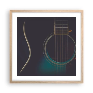 Pôster com moldura de carvalho claro - Um momento antes de soar - 50x50 cm