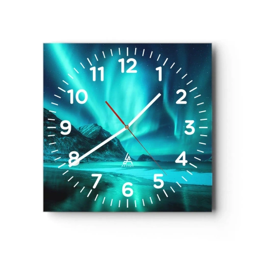 Relógio de parede - Relógio em vidro - Maravilhas do Norte - 40x40 cm