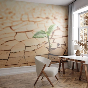 Papel de Parede Premium Sand - A força indomável da vida - Natureza, Plantar, Seca - 100x70 cm