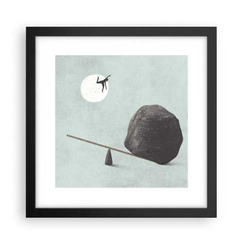 Pôster com moldura preta - Um sonho tornado realidade - 30x30 cm