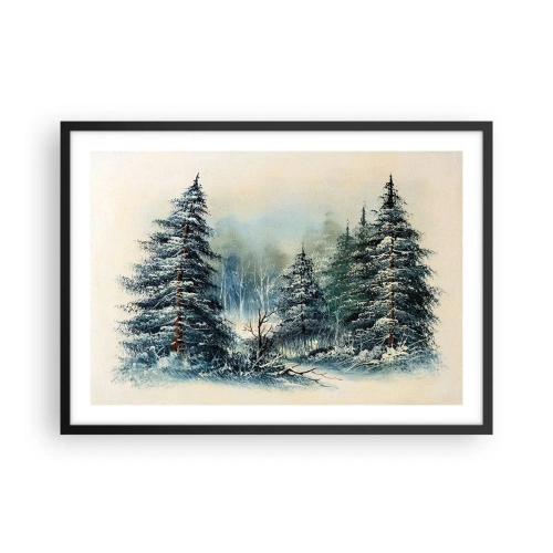 Pôster com moldura preta - Prontas para o Natal - 70x50 cm