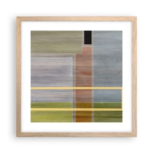 Pôster com moldura de carvalho claro - Simples e calmo - 40x40 cm