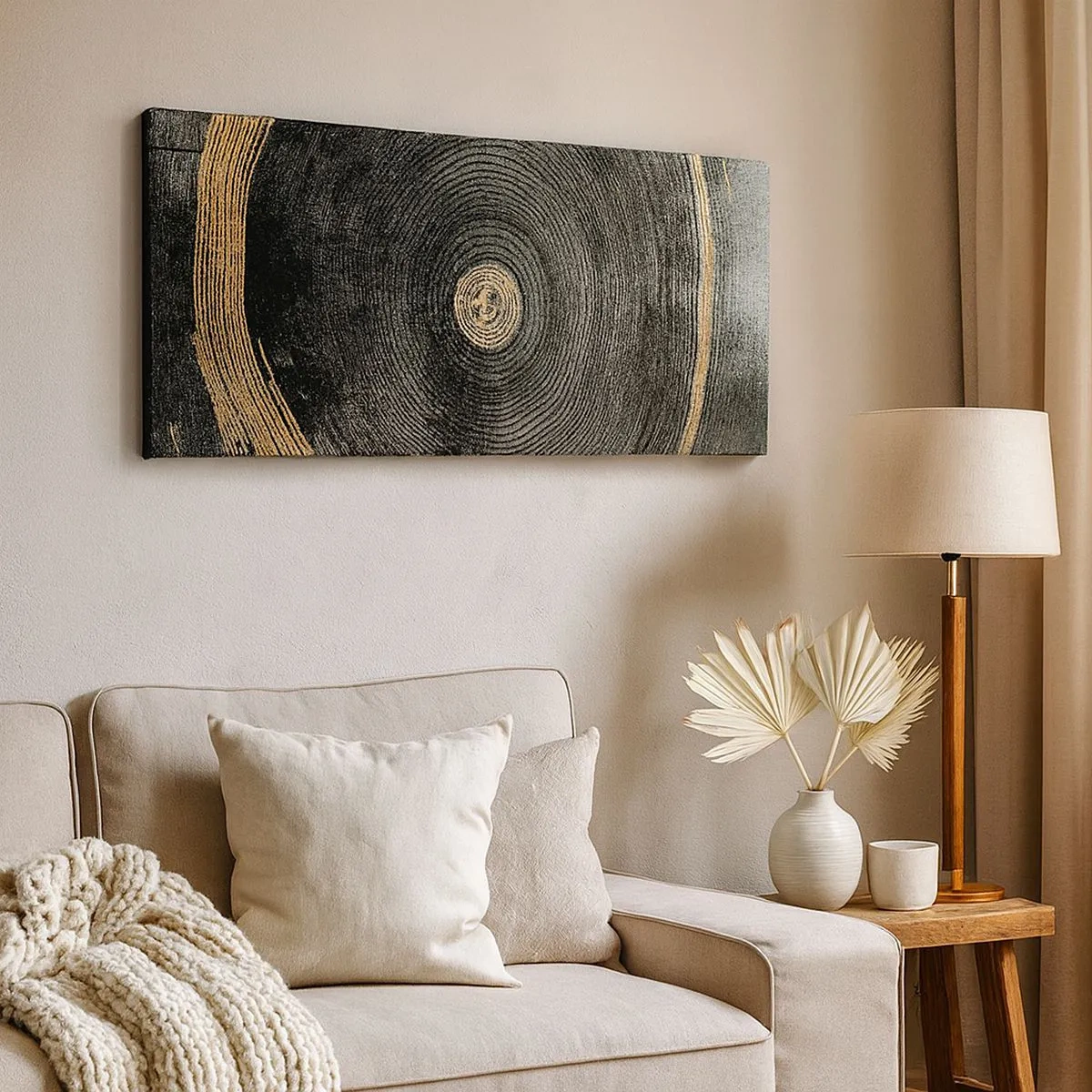 Quadro em tela - Mudança e persistência - 100x40 cm