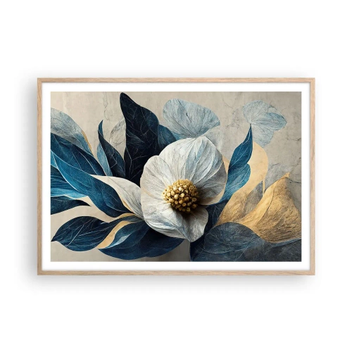 Pôster com moldura de carvalho claro - Tem um coração de ouro - 100x70 cm