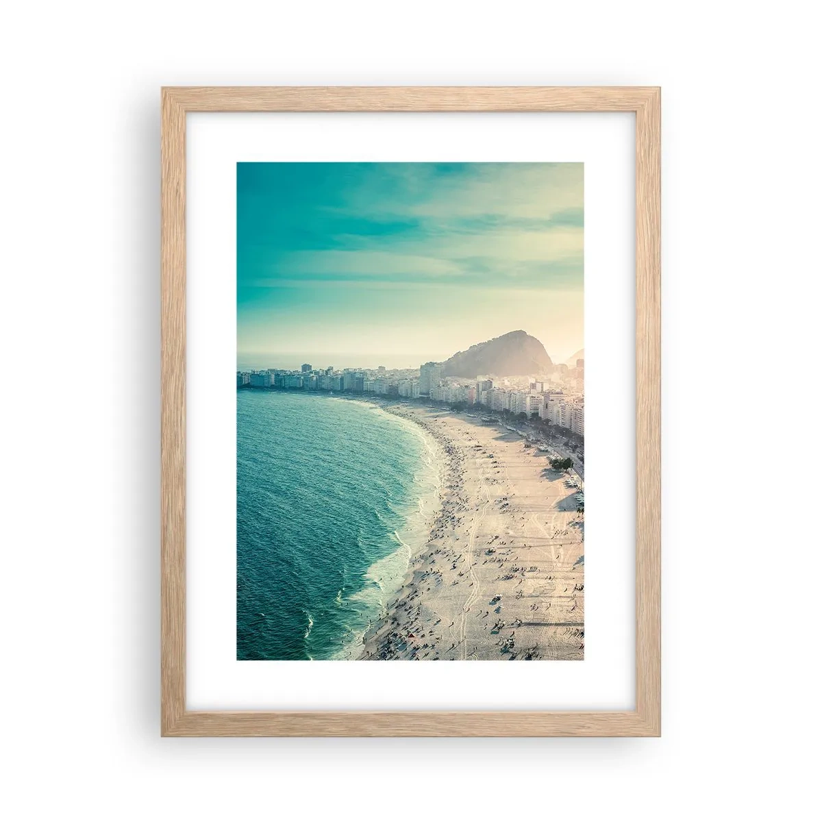 Pôster com moldura de carvalho claro - Férias eternas no Rio - 30x40 cm